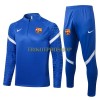 FC Barcelona Sweatshirts Anzüge Suit Quarter-zip 2022-23 Blau Weiß Für Herren